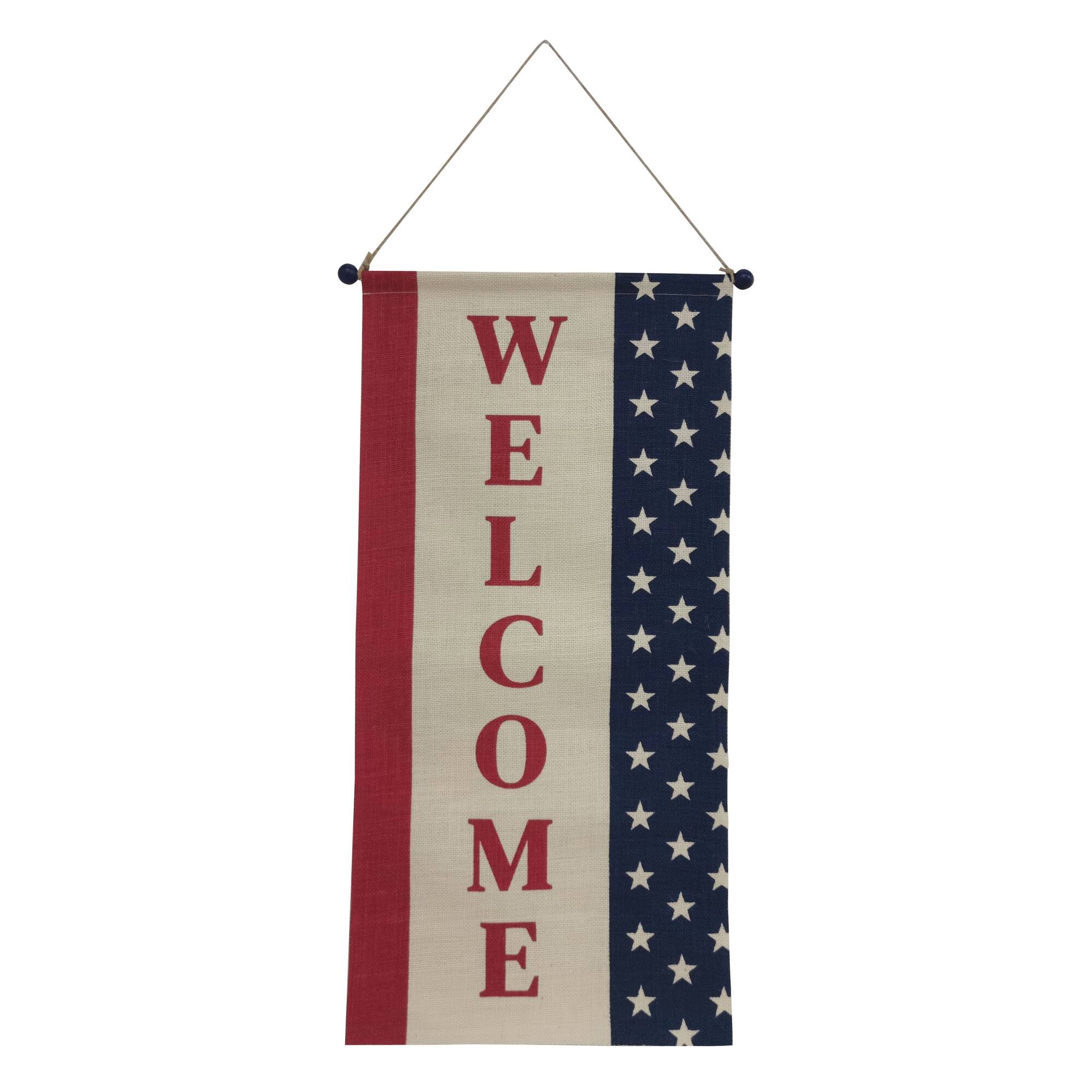 27.75" Burlap Welcome Flag by Celebrate It™
